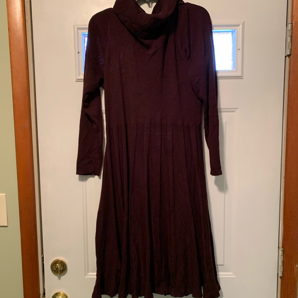 Calvin Klein Turtleneck Sweater Dress Purple 2X